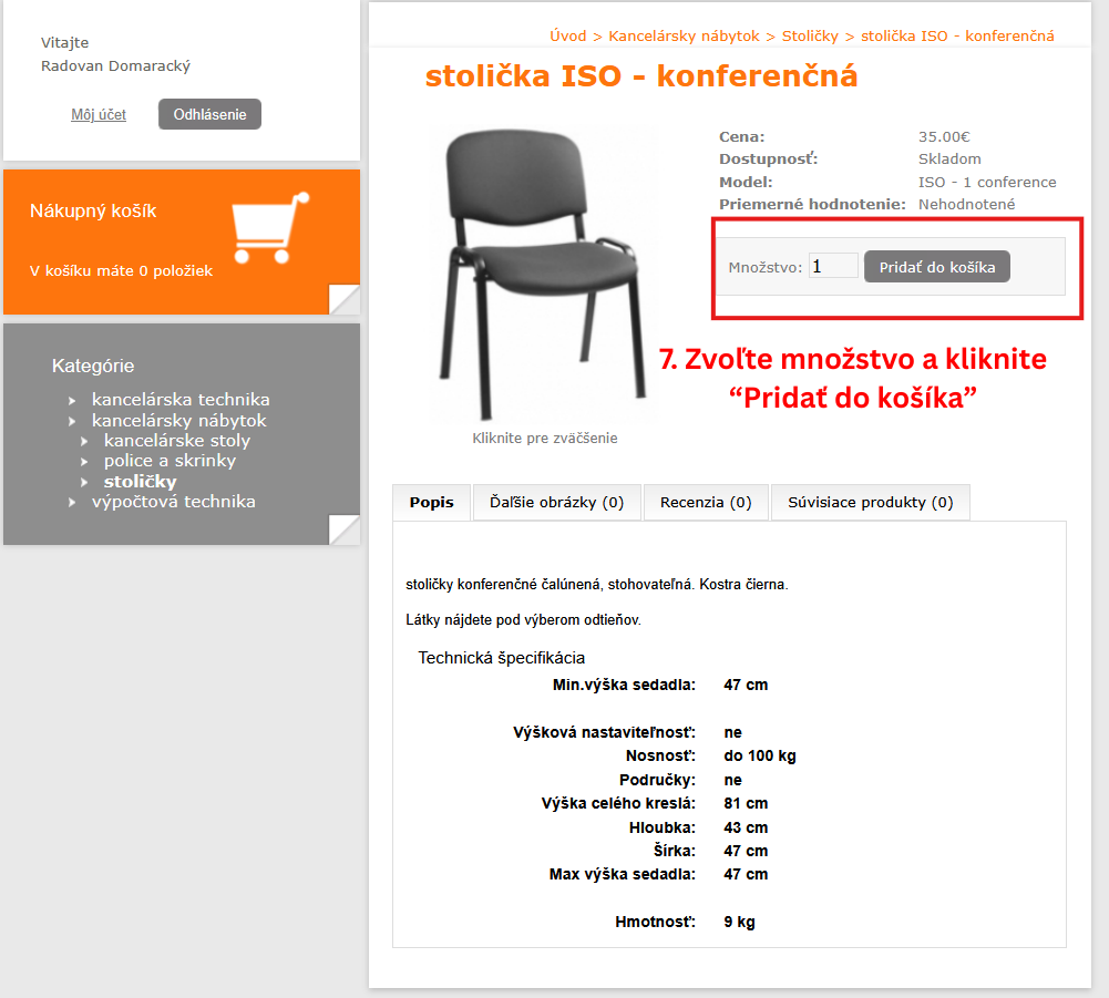 Krok 6 – doprava a platba