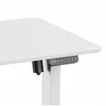 Elektricky nastaviteľný písací stôl 120x60 1 SILNIK Spacetronik biely ZDVIHNUTÝ