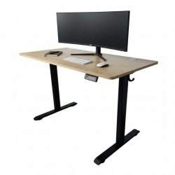 Elektrický zdvíhací stôl 120 x 60 cm s reguláciou výšky, 72-118 cm, dub