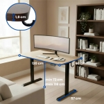 Elektrický zdvíhací stôl 120 x 60 cm s reguláciou výšky, 72-118 cm, dub