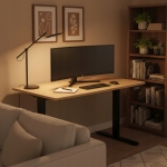 Elektrický zdvíhací stôl 120 x 60 cm s reguláciou výšky, 72-118 cm, dub