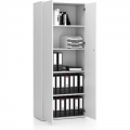 Kancelárska policová skriňa s dverami LAYERS white