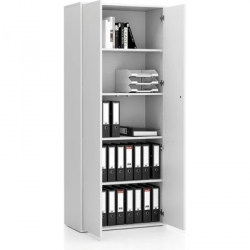 Kancelárska policová skriňa s dverami LAYERS white